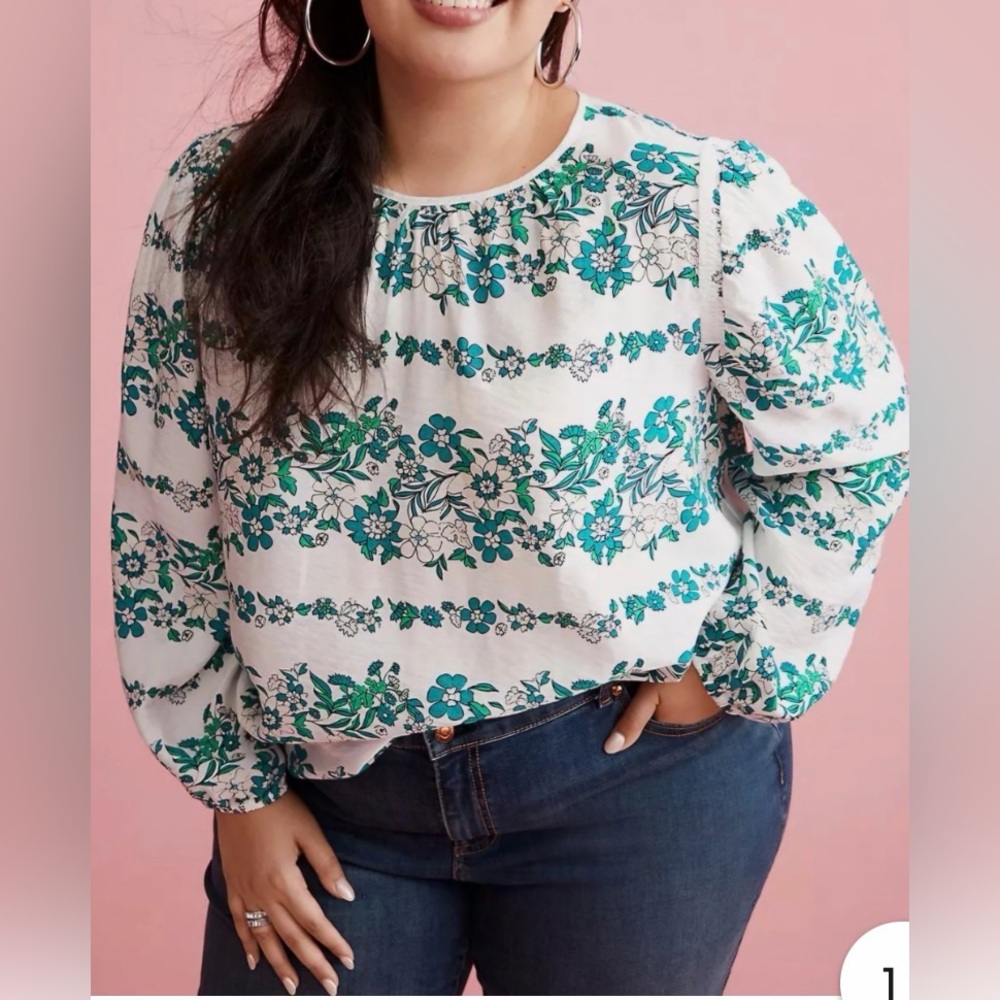 Lane Bryant Long-Sleeve Peasant Blouse